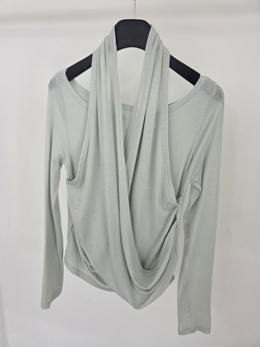 VERANDA韓國直郵女士新品時尚休閑26春夏職業長袖T恤假兩件VERANDA長袖T恤