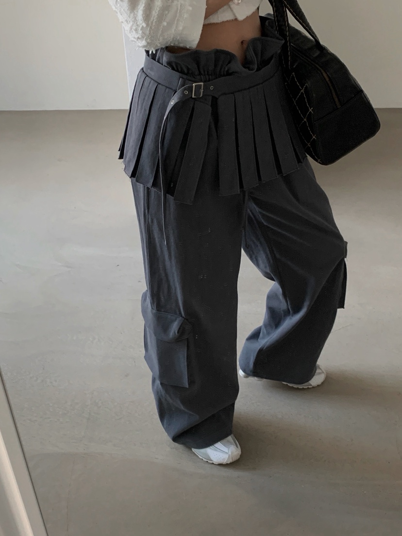 VERANDA韓國代購女裝新品26春夏時尚休閑推薦熱賣裙褲褶裥VERANDA裙褲