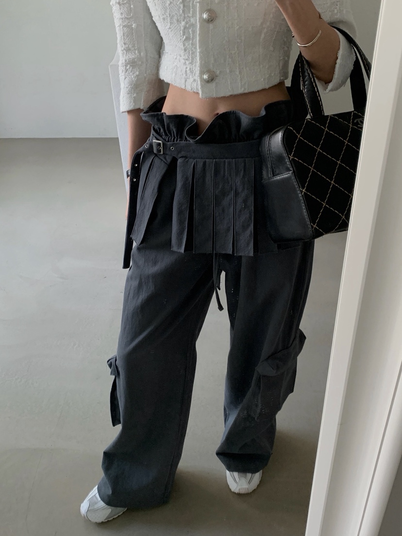 VERANDA韓國代購女裝新品26春夏時尚休閑推薦熱賣裙褲褶裥VERANDA裙褲