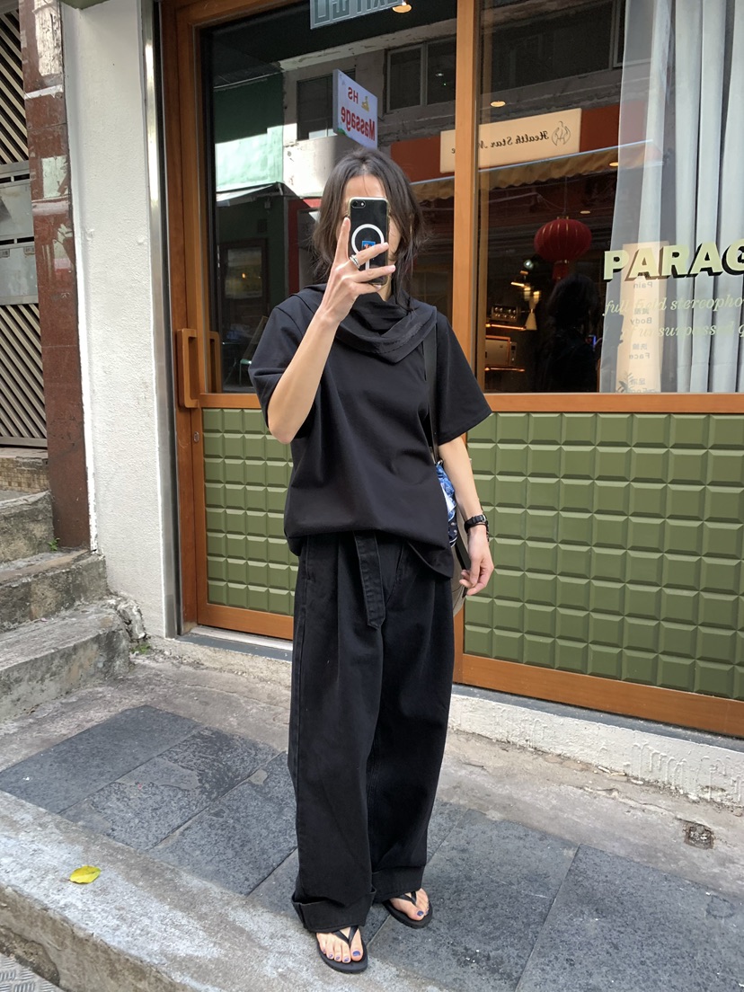 ROMANTICIZE韓國直郵實拍女士新款推薦熱賣休閑T恤含圍巾ROMANTICIZET恤