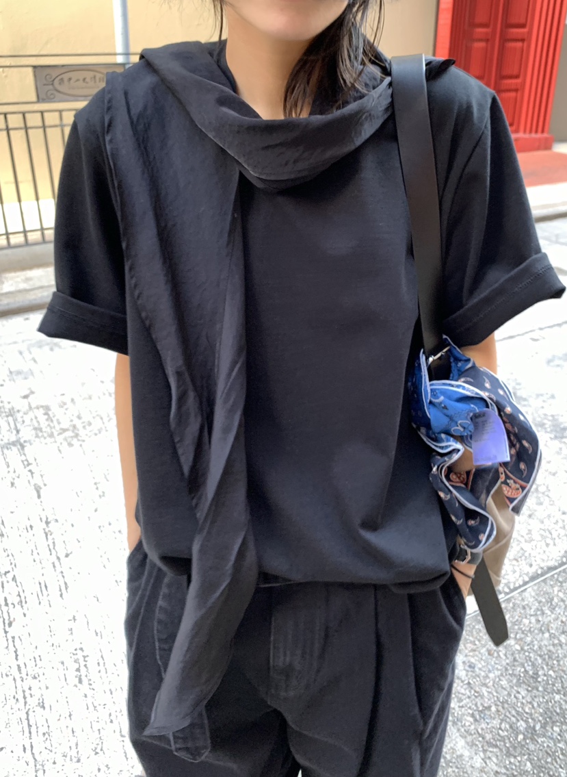 ROMANTICIZE韓國直郵實拍女士新款推薦熱賣休閑T恤含圍巾ROMANTICIZET恤