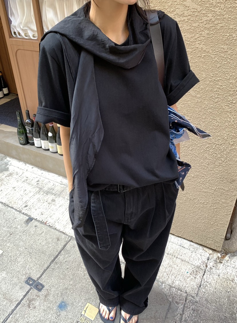 ROMANTICIZE韓國直郵實拍女士新款推薦熱賣休閑T恤含圍巾ROMANTICIZET恤