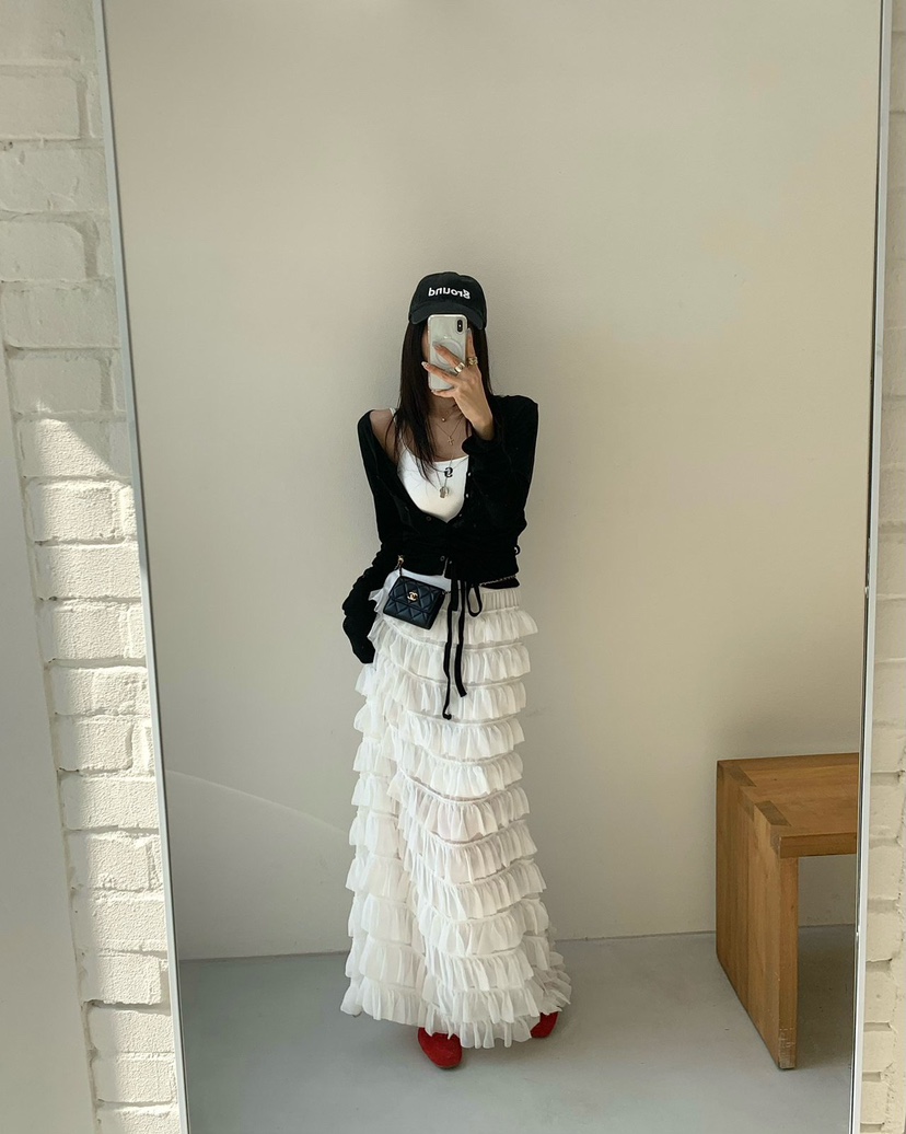 REVE CITE-L韓國東大門直郵女裝新品推薦26春夏長裙雪紡REVE CITE-L長裙