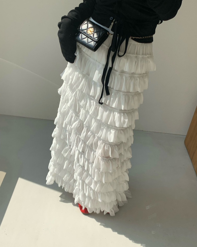 REVE CITE-L韓國東大門直郵女裝新品推薦26春夏長裙雪紡REVE CITE-L長裙