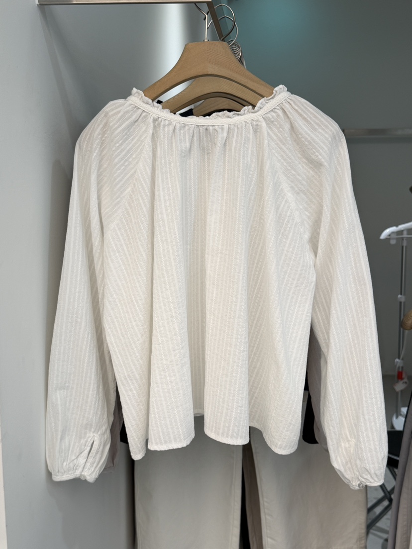 PEPPER-L韓國東大門代購女裝新款熱賣26春夏職業襯衫蕾絲衫PEPPER襯衫/蕾絲衫