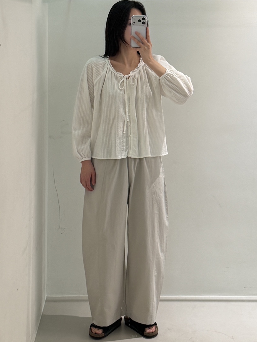 PEPPER-L韓國東大門代購女裝新款熱賣26春夏職業襯衫蕾絲衫PEPPER襯衫/蕾絲衫