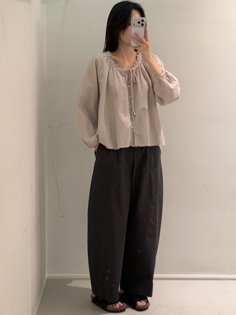 PEPPER-L韓國東大門代購女裝新款熱賣26春夏職業襯衫蕾絲衫PEPPER襯衫/蕾絲衫