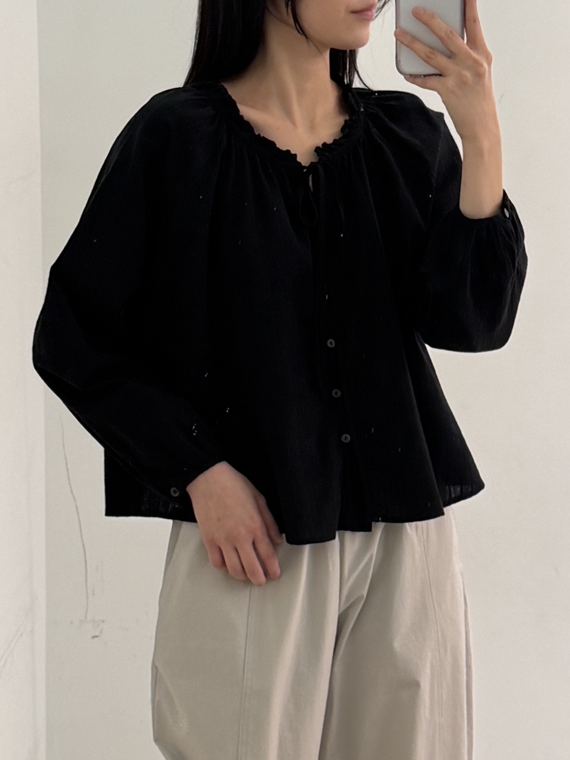 PEPPER-L韓國東大門代購女裝新款熱賣26春夏職業襯衫蕾絲衫PEPPER襯衫/蕾絲衫