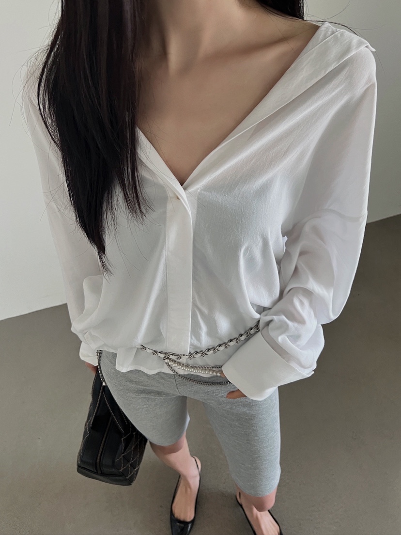 VERANDA韓國東大門代購女裝新款職業26春夏襯衫蕾絲衫天絲VERANDA襯衫/蕾絲衫