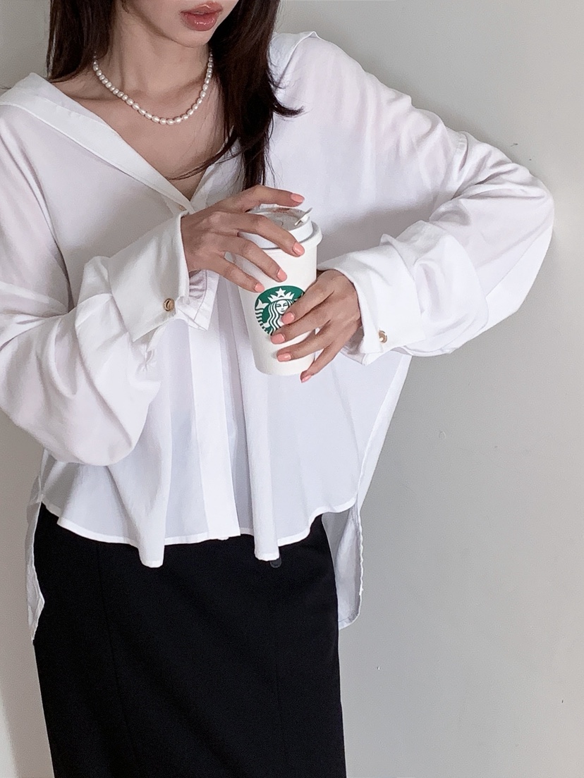 VERANDA韓國東大門代購女裝新款職業26春夏襯衫蕾絲衫天絲VERANDA襯衫/蕾絲衫