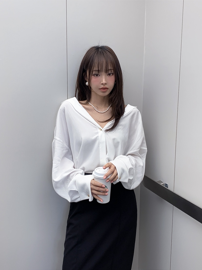 VERANDA韓國東大門代購女裝新款職業26春夏襯衫蕾絲衫天絲VERANDA襯衫/蕾絲衫