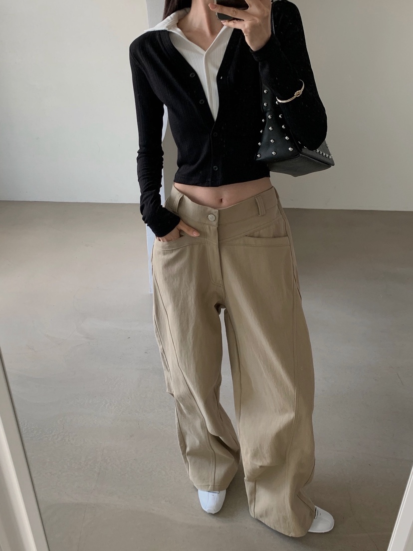 VERANDA韓國直郵實拍女裝新品職業26春夏推薦時尚休閑褲棉VERANDA休閑褲