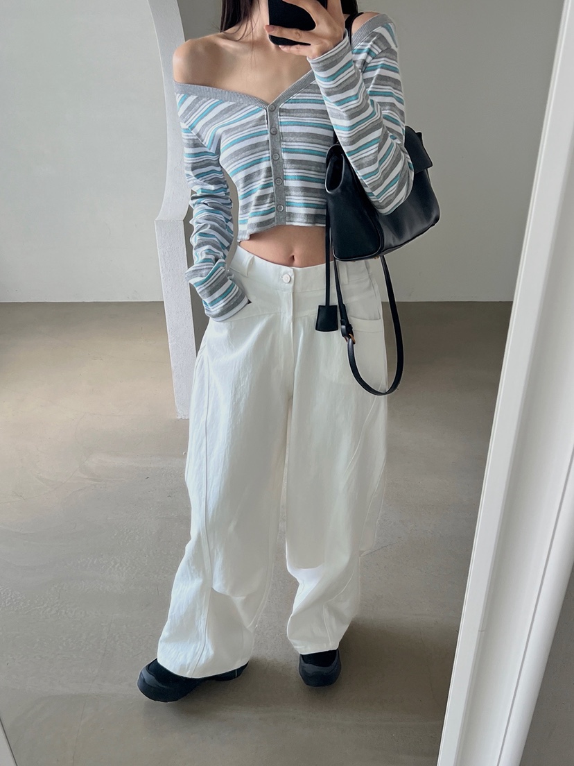 VERANDA韓國直郵實拍女裝新品職業26春夏推薦時尚休閑褲棉VERANDA休閑褲