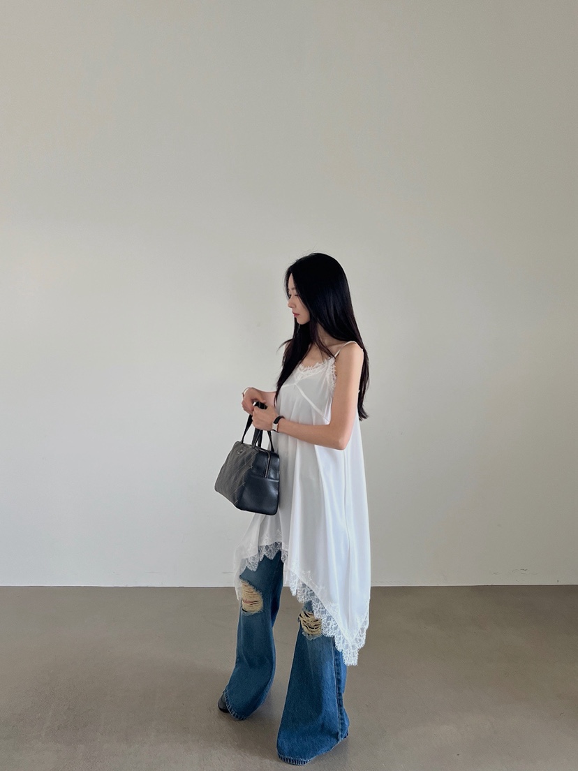 VERANDA韓國東大門代購女士新品時尚休閑26春夏連衣裙蕾絲VERANDA連衣裙