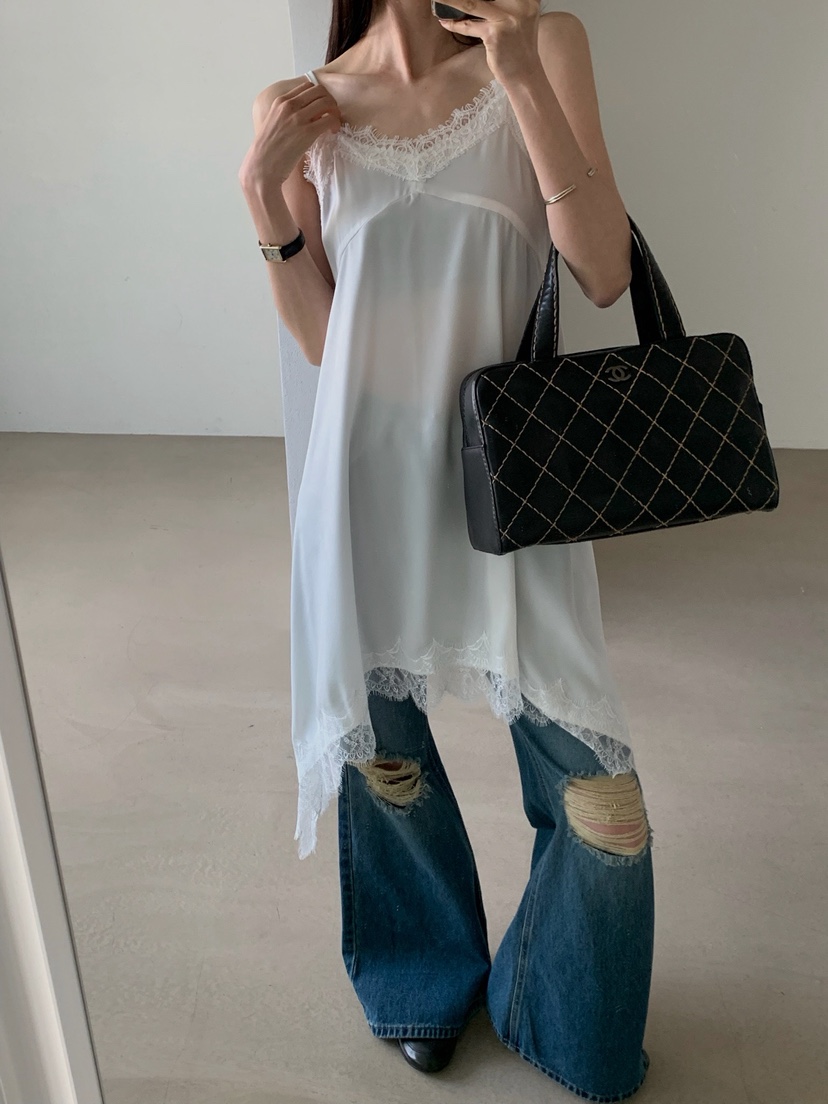 VERANDA韓國東大門代購女士新品時尚休閑26春夏連衣裙蕾絲VERANDA連衣裙