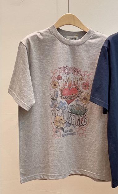 GLAD SOME韓國代購女士新品26春夏職業休閑推薦時尚熱賣T恤GLAD SOMET恤圖色1