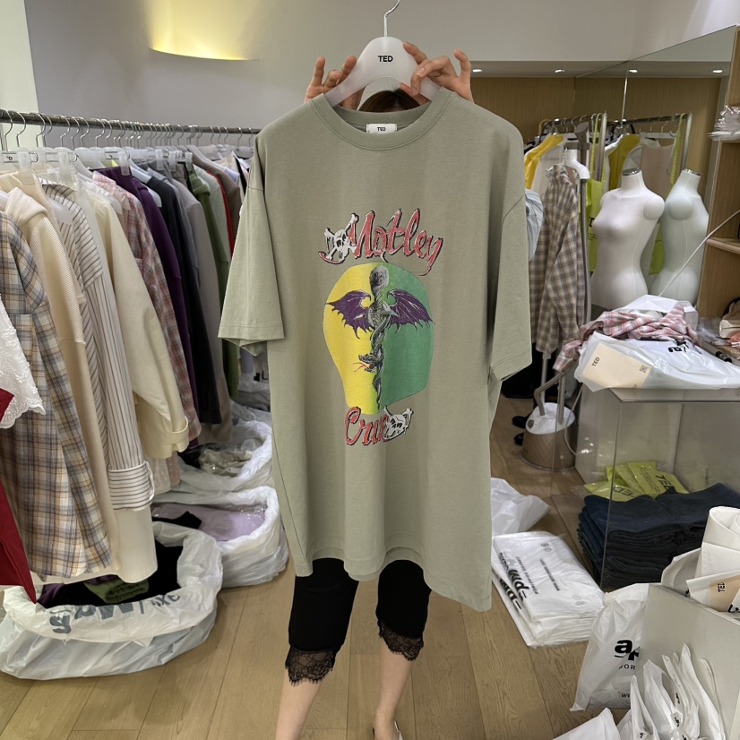 TED韓國東大門代購女裝新款休閑時尚推薦26春夏熱賣T恤復古TEDT恤圖色2