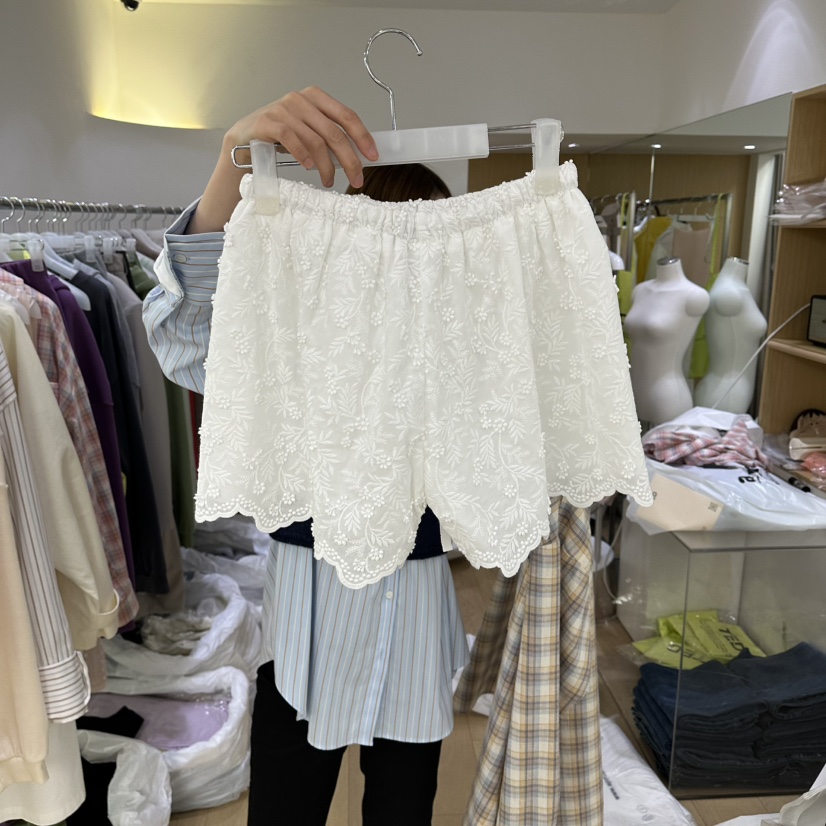 TED韓國直郵實拍女裝新款推薦休閑熱賣人氣職業短褲毛絨蕾絲TED短褲