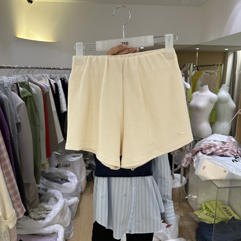 TED韓國直郵實拍女士新品時尚人氣26春夏推薦熱賣短褲華夫格TED短褲圖色1