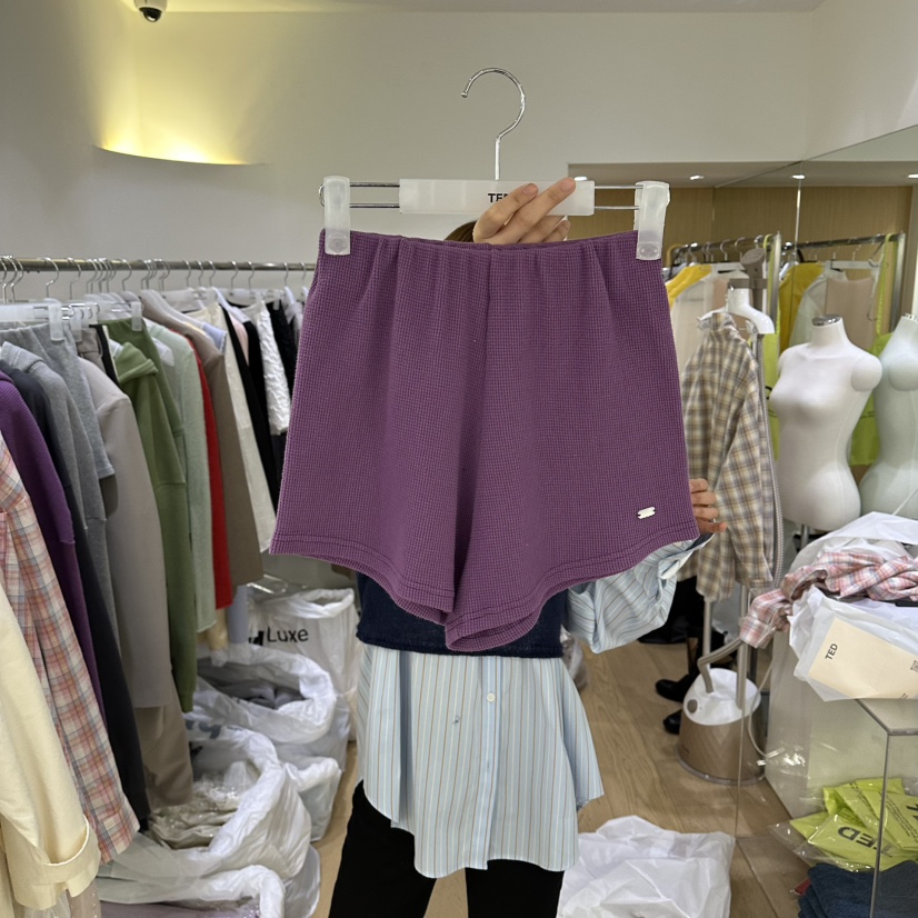 TED韓國直郵實拍女士新品時尚人氣26春夏推薦熱賣短褲華夫格TED短褲圖色2