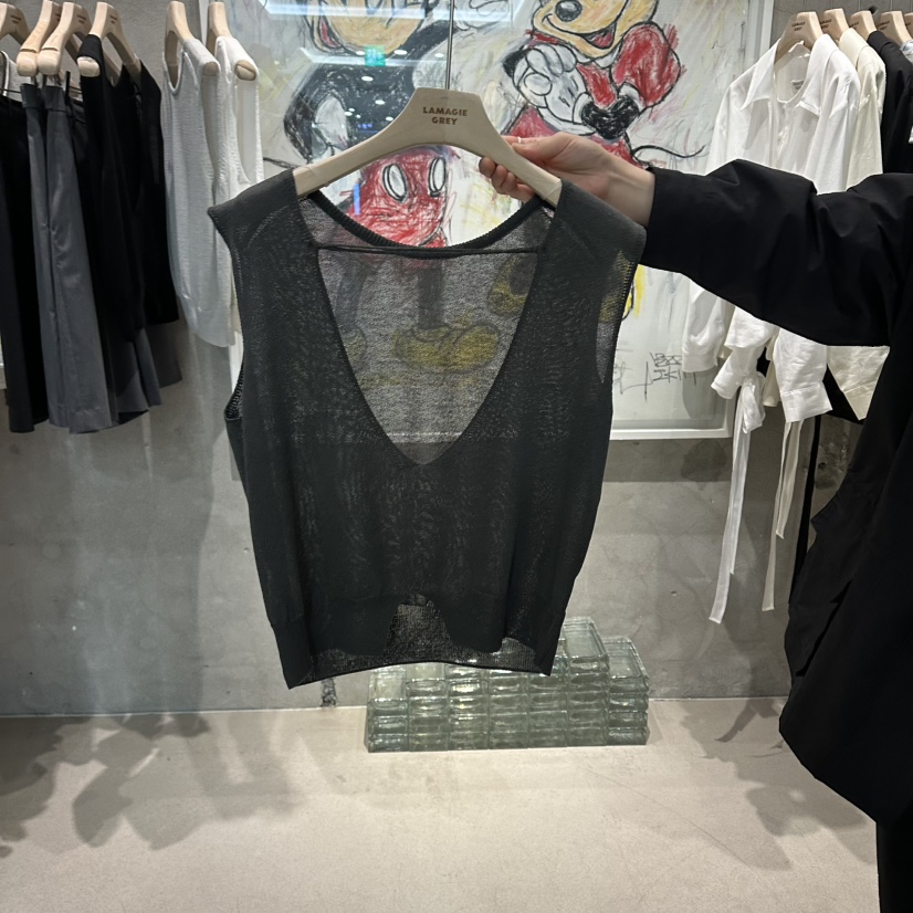 LAMAGIEPIE/LAMAGIE GREY韓國直郵女裝新品職業吊帶背心LAMAGIEPIE/LAMAGIE GREY吊帶/背心圖色3墨色