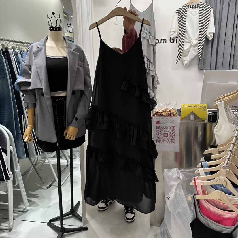 DREAM GIRIS-Q韓國東大門直郵女士新款職業連衣裙荷葉邊短款DREAM GIRIS-Q連衣裙圖色2