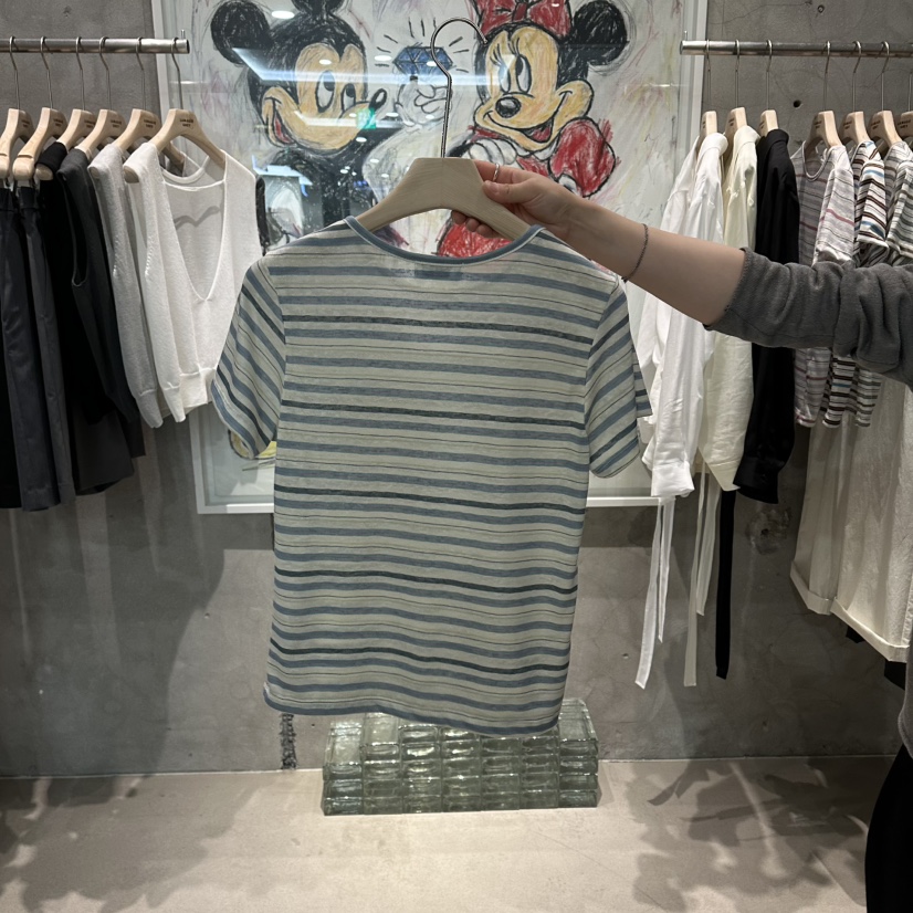 LAMAGIEPIE/LAMAGIE GREY韓國東大門直郵女士新款26春夏T恤LAMAGIEPIE/LAMAGIE GREYT恤