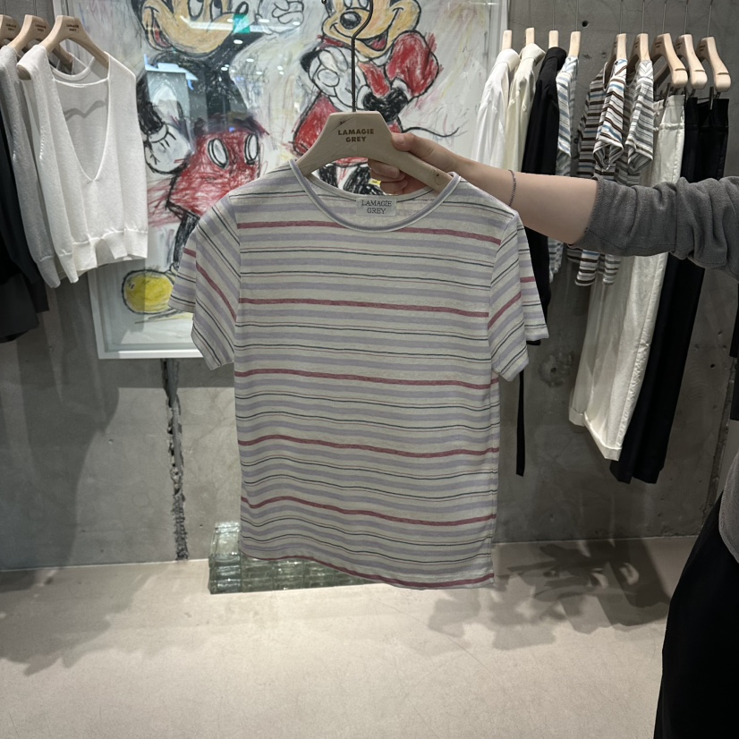 LAMAGIEPIE/LAMAGIE GREY韓國東大門直郵女士新款26春夏T恤LAMAGIEPIE/LAMAGIE GREYT恤圖色2
