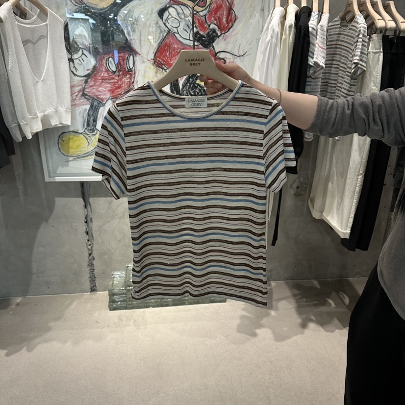 LAMAGIEPIE/LAMAGIE GREY韓國東大門直郵女士新款26春夏T恤LAMAGIEPIE/LAMAGIE GREYT恤圖色3