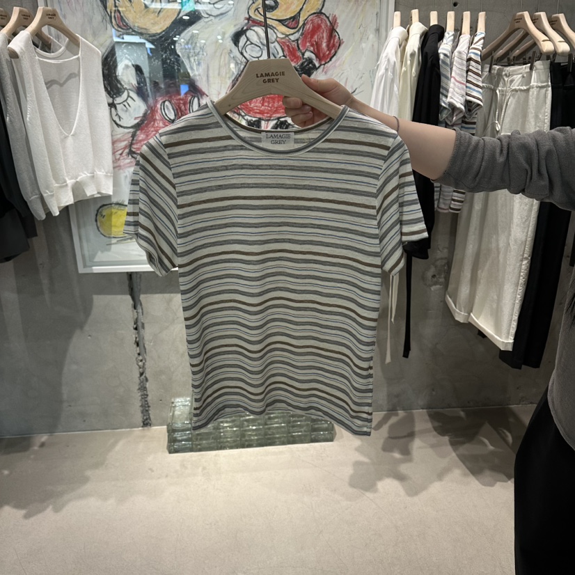 LAMAGIEPIE/LAMAGIE GREY韓國東大門直郵女士新款26春夏T恤LAMAGIEPIE/LAMAGIE GREYT恤圖色4