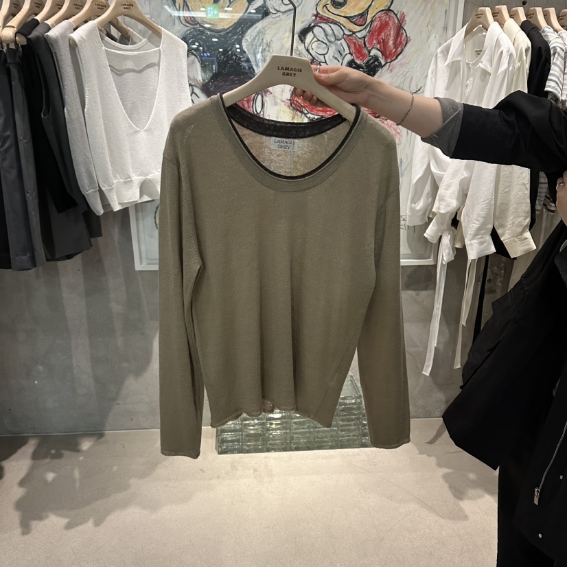 LAMAGIEPIE/LAMAGIE GREY韓國代購女士新款職業26春夏針織衫LAMAGIEPIE/LAMAGIE GREY針織衫圖色2