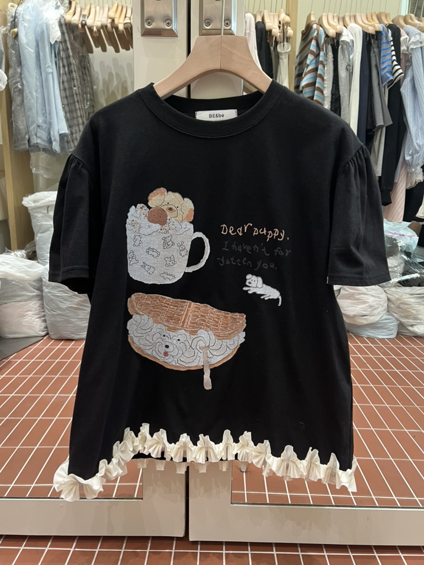 BE&amp;BE東大門代購女裝新款真品時尚職業26春夏人氣T恤BE&beT恤圖色3