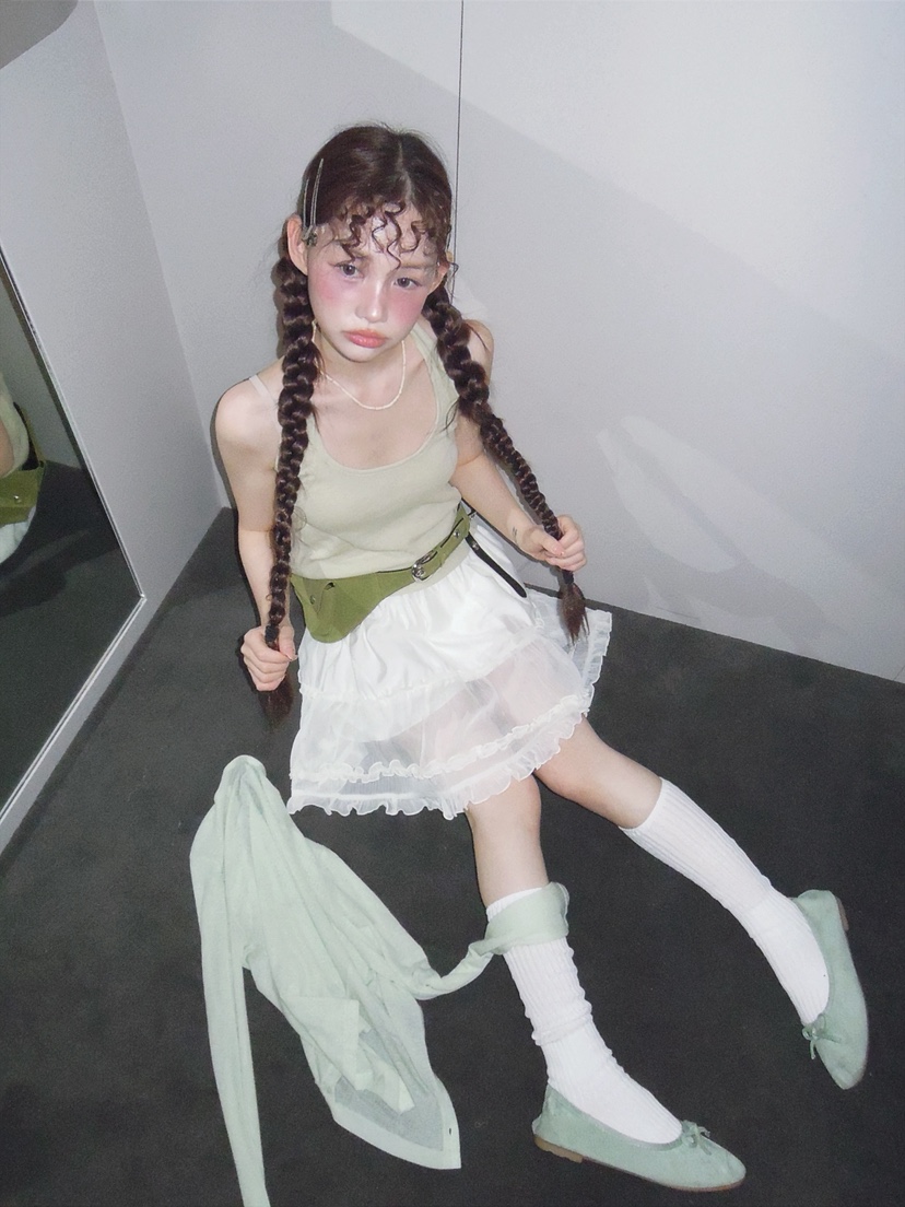 I MFACT東大門代購女士新款26春夏職業推薦休閑短裙雪紡I MFACT短裙