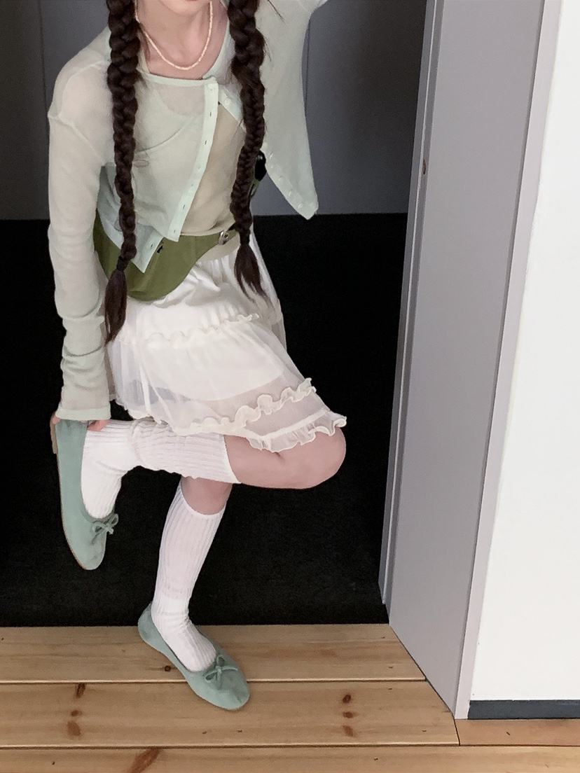 I MFACT東大門代購女士新款26春夏職業推薦休閑短裙雪紡I MFACT短裙