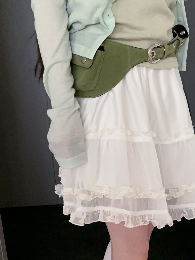 I MFACT東大門代購女士新款26春夏職業推薦休閑短裙雪紡I MFACT短裙