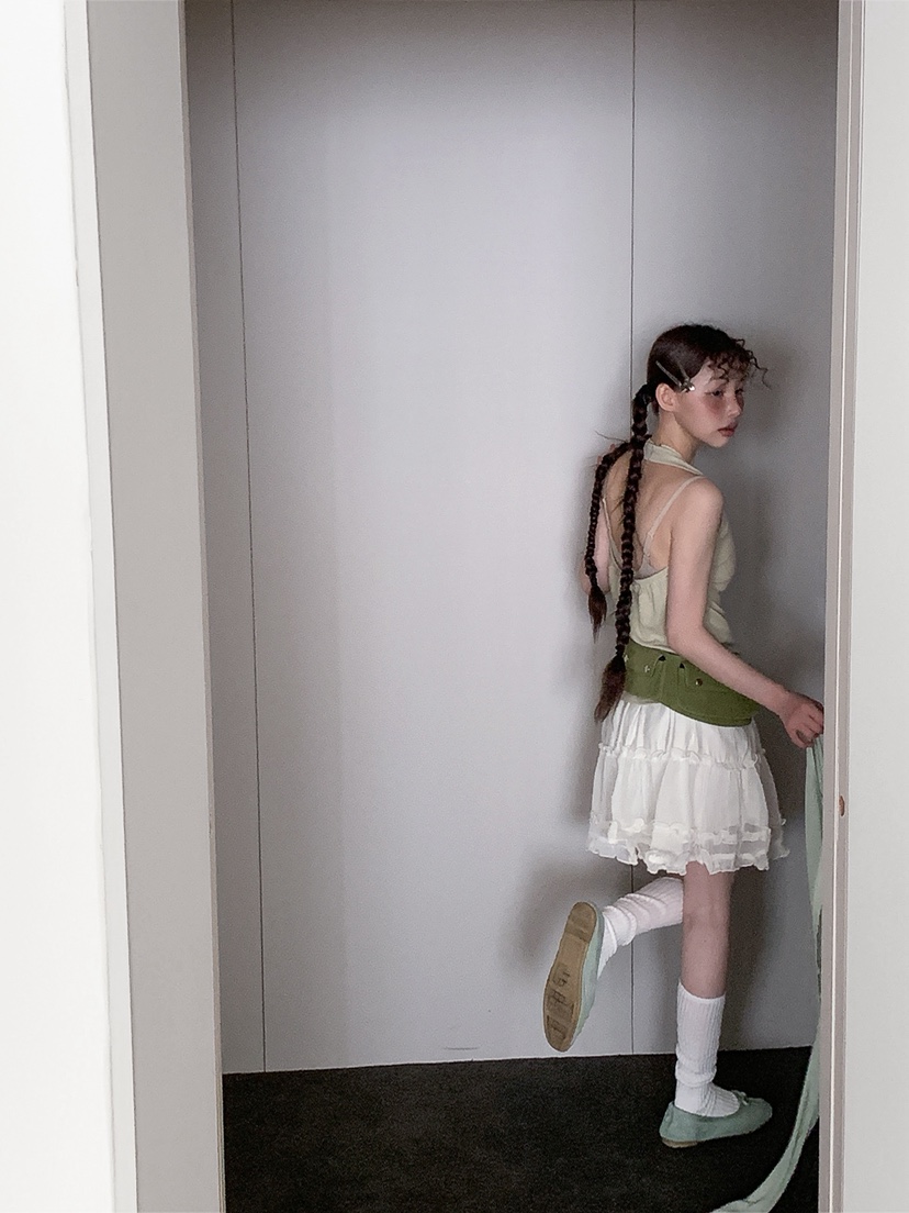 I MFACT東大門代購女士新款26春夏職業推薦休閑短裙雪紡I MFACT短裙