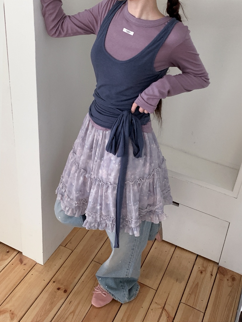 I MFACT東大門代購女士新款26春夏職業推薦休閑短裙雪紡I MFACT短裙