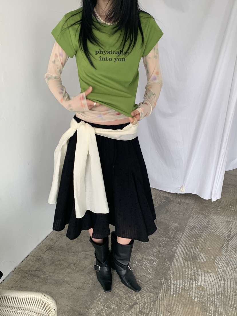 VAARA東大門實拍女士新款推薦真品職業半身裙中短裙刺繡棉VAARA半身裙/中短裙