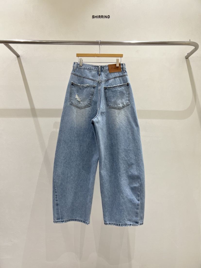 SHIRRING東大門直郵女士新品推薦職業26春夏真品休閑牛仔褲SHIRRING牛仔褲