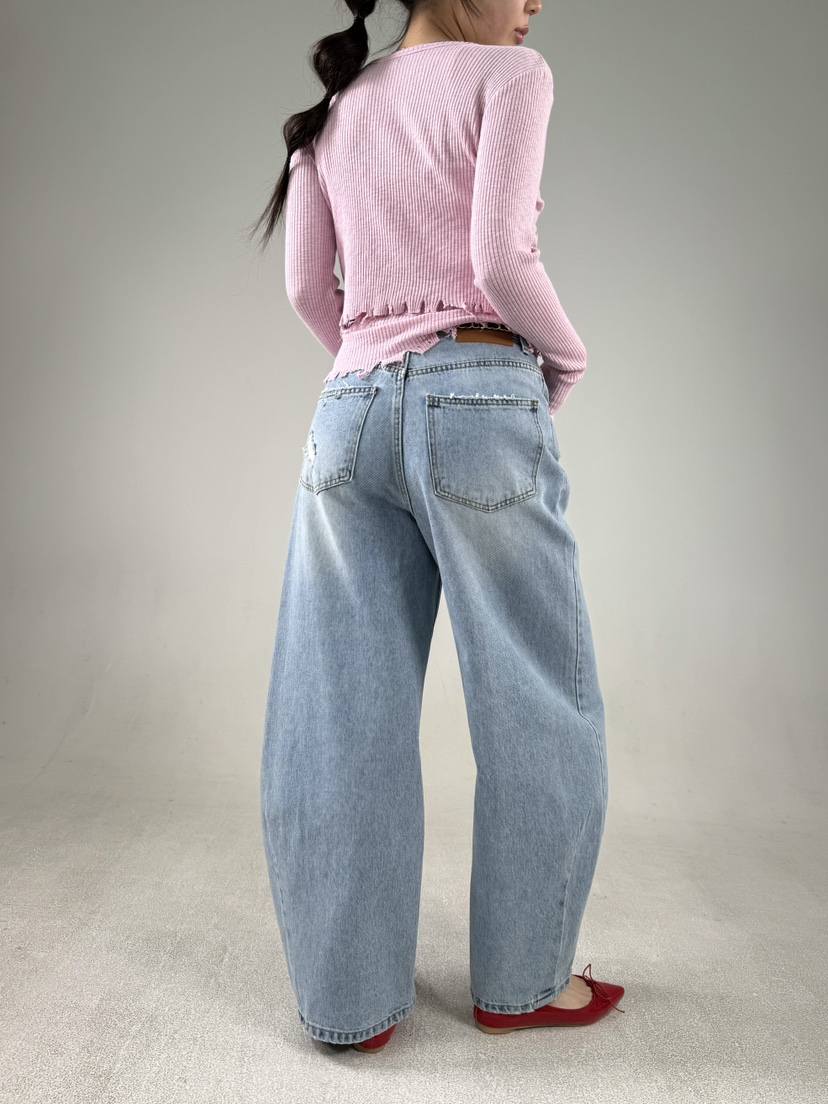 SHIRRING東大門直郵女士新品推薦職業26春夏真品休閑牛仔褲SHIRRING牛仔褲