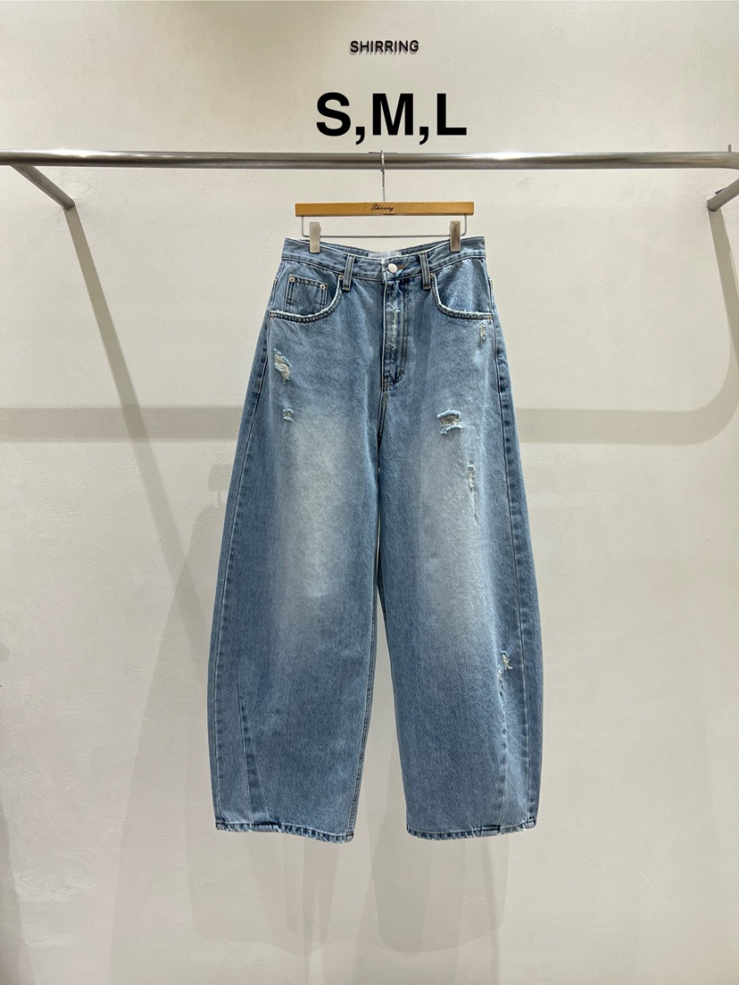 SHIRRING東大門直郵女士新品推薦職業26春夏真品休閑牛仔褲SHIRRING牛仔褲圖色1