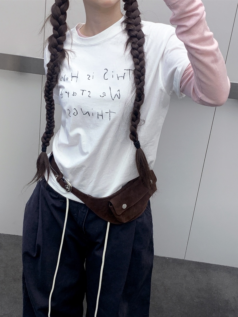 I MFACT東大門直郵女裝新款26春夏推薦人氣T恤不含內搭腰帶I MFACTT恤圖色2