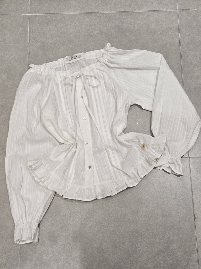 LIKEVAM韓國代購女士新款真品時尚人氣休閑職業襯衫蕾絲衫LIKEVAM襯衫/蕾絲衫