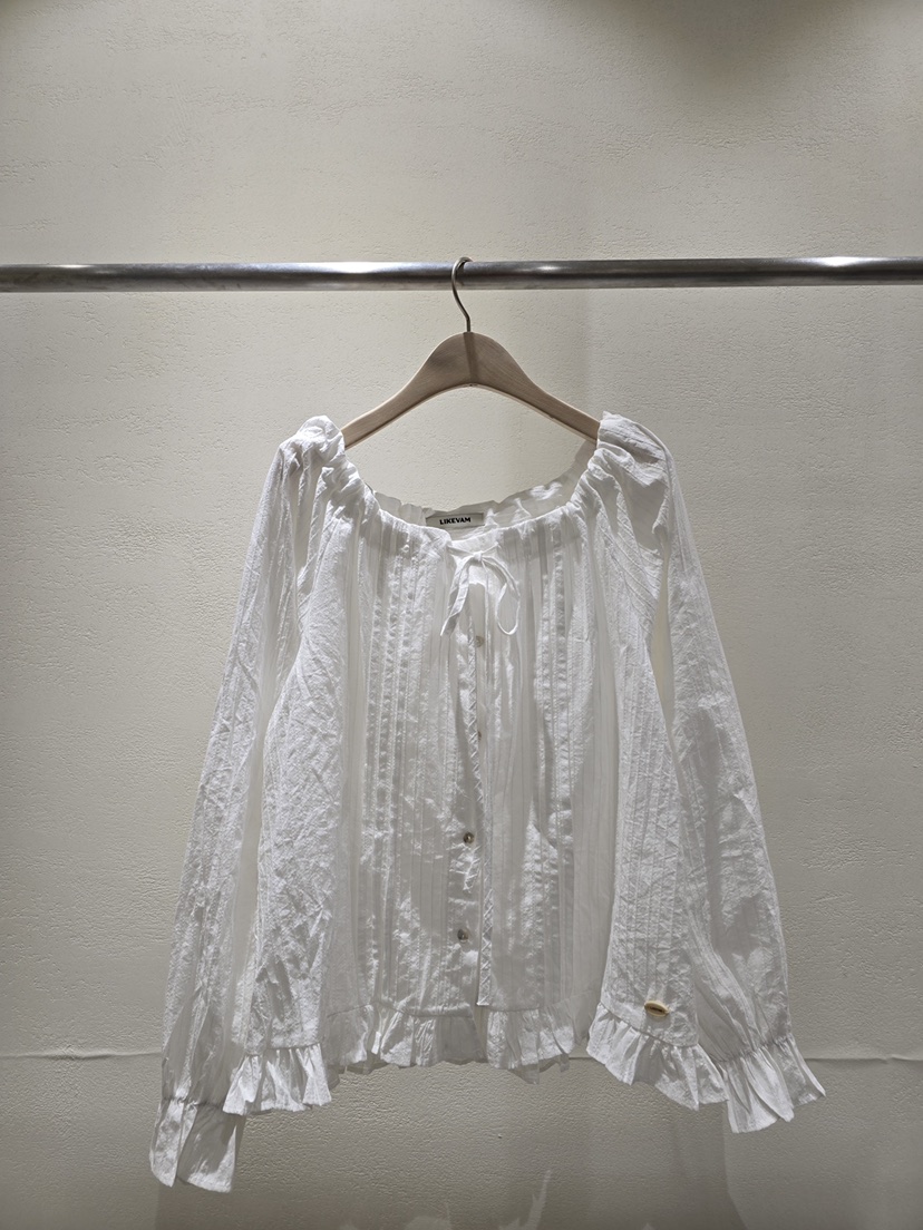 LIKEVAM韓國代購女士新款真品時尚人氣休閑職業襯衫蕾絲衫LIKEVAM襯衫/蕾絲衫圖色1