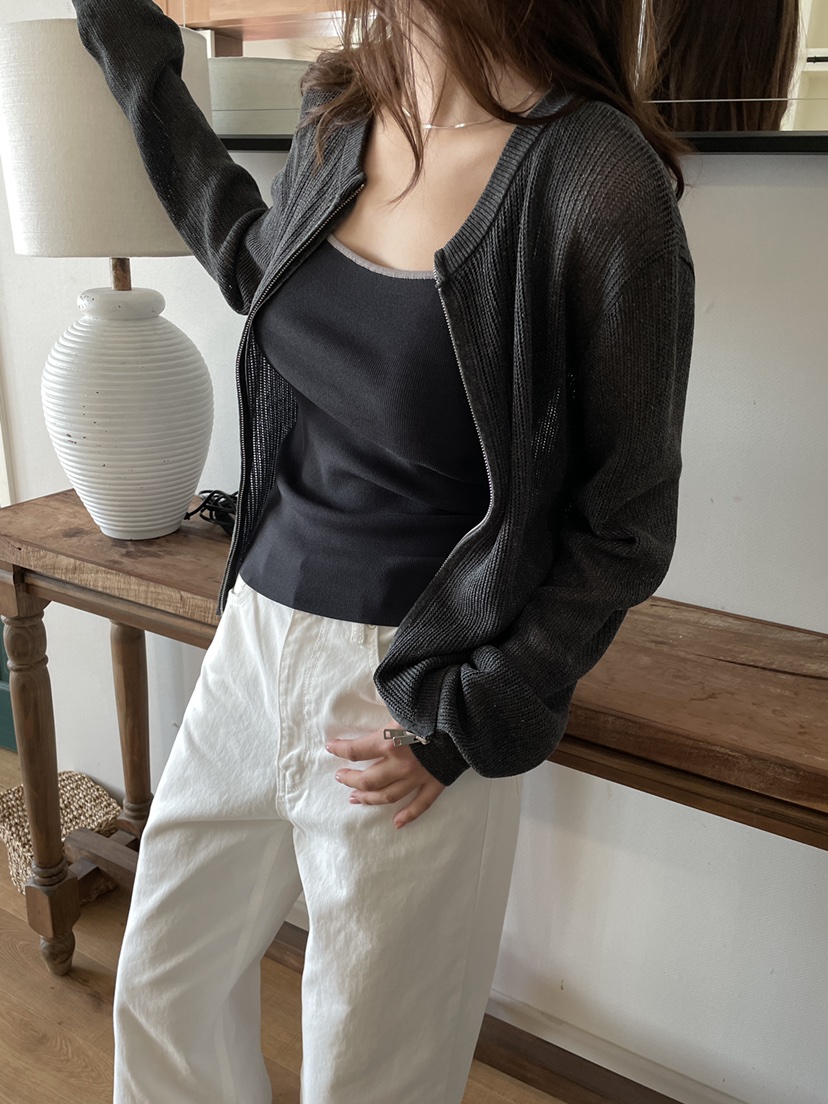 ATHEA東大門實拍女士新品休閑推薦職業人氣真品針織衫拉鏈ATHEA針織衫