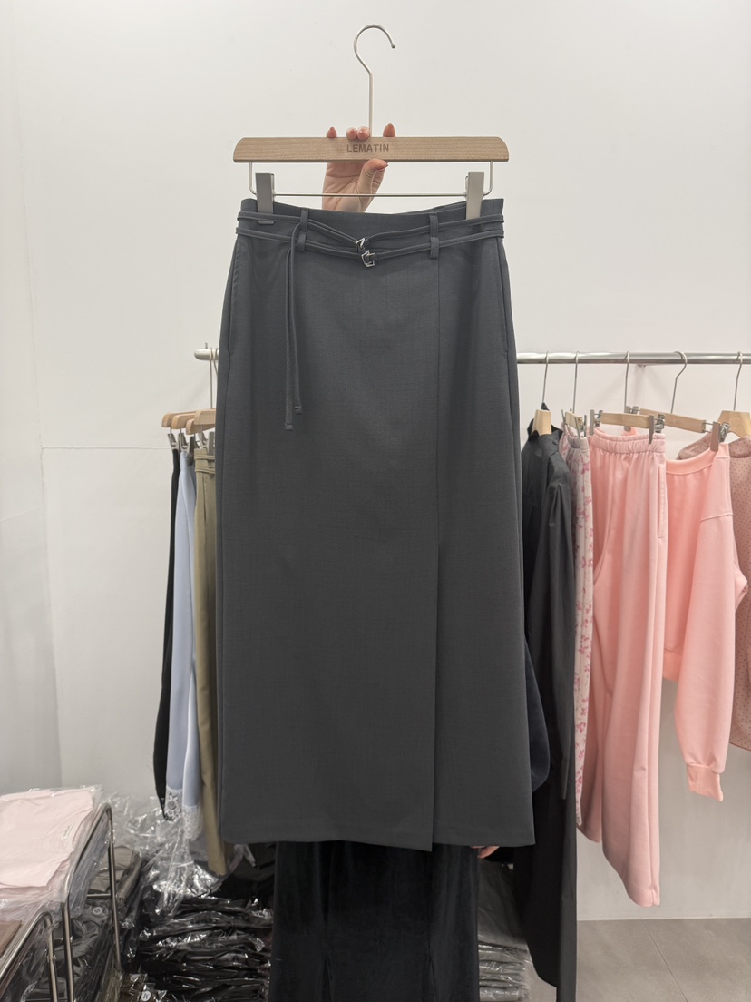 LEMATIN東大門直郵女裝新品熱賣休閑26春夏長裙含腰繩腰帶LEMATIN長裙圖色1