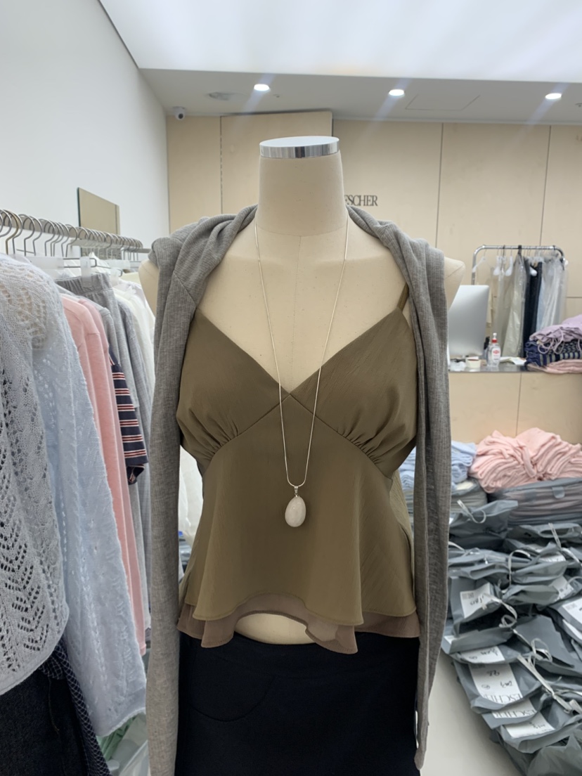 ESCHER韓國代購女士新款真品休閑職業時尚吊帶背心不含披肩ESCHER吊帶/背心圖色3