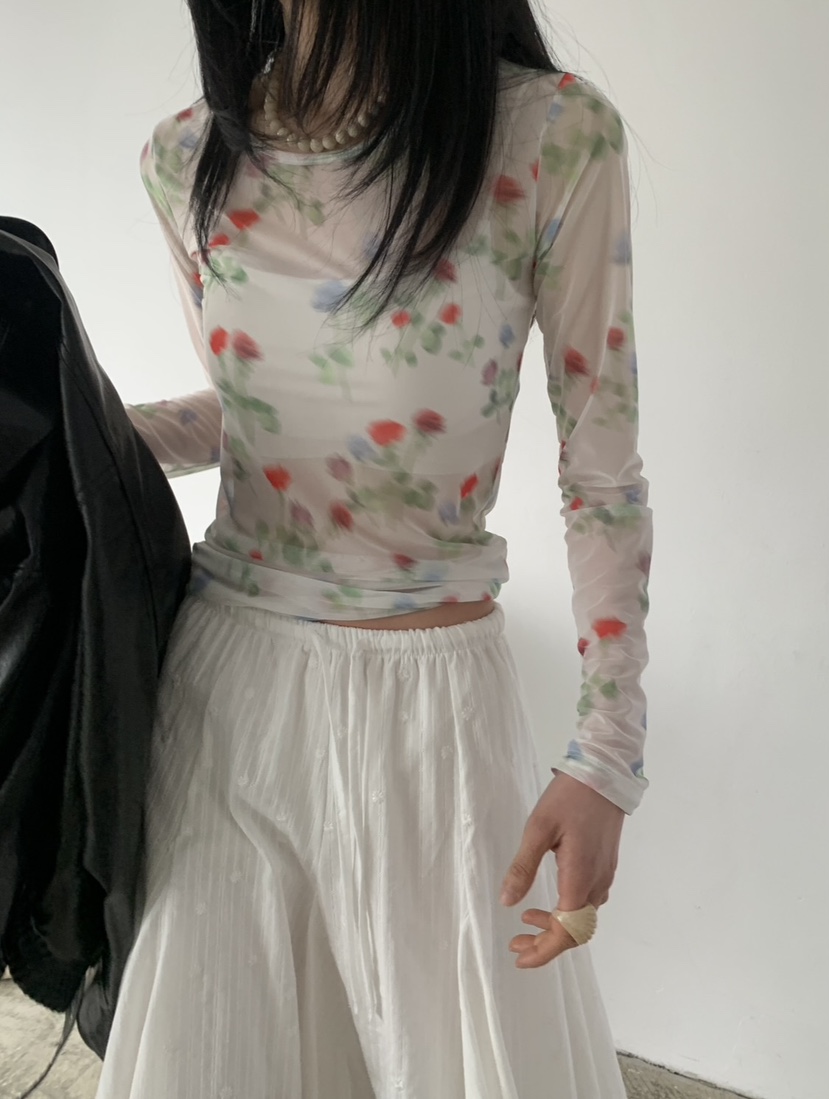 VAARA韓國直郵女士新品人氣熱賣職業真品26春夏時尚長袖T恤VAARA長袖T恤