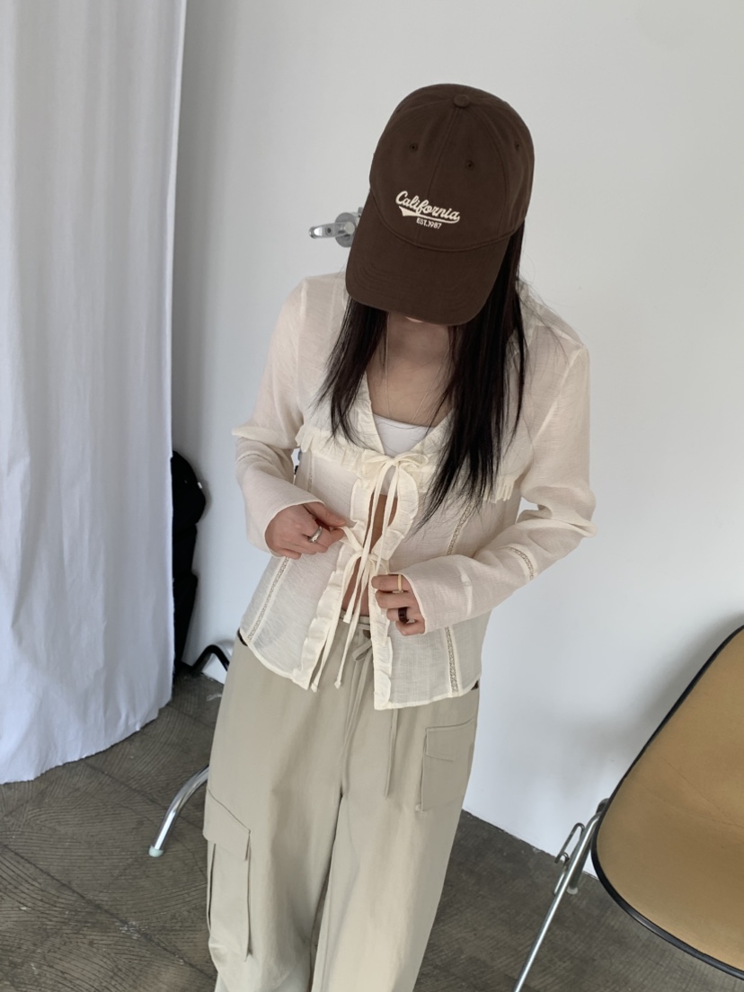 VAARA東大門代購女士新款時尚26春夏休閑真品職業襯衫蕾絲衫VAARA襯衫/蕾絲衫