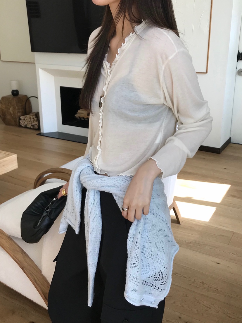 ESCHER東大門實拍女裝新品推薦26春夏熱賣真品職業長袖T恤ESCHER長袖T恤